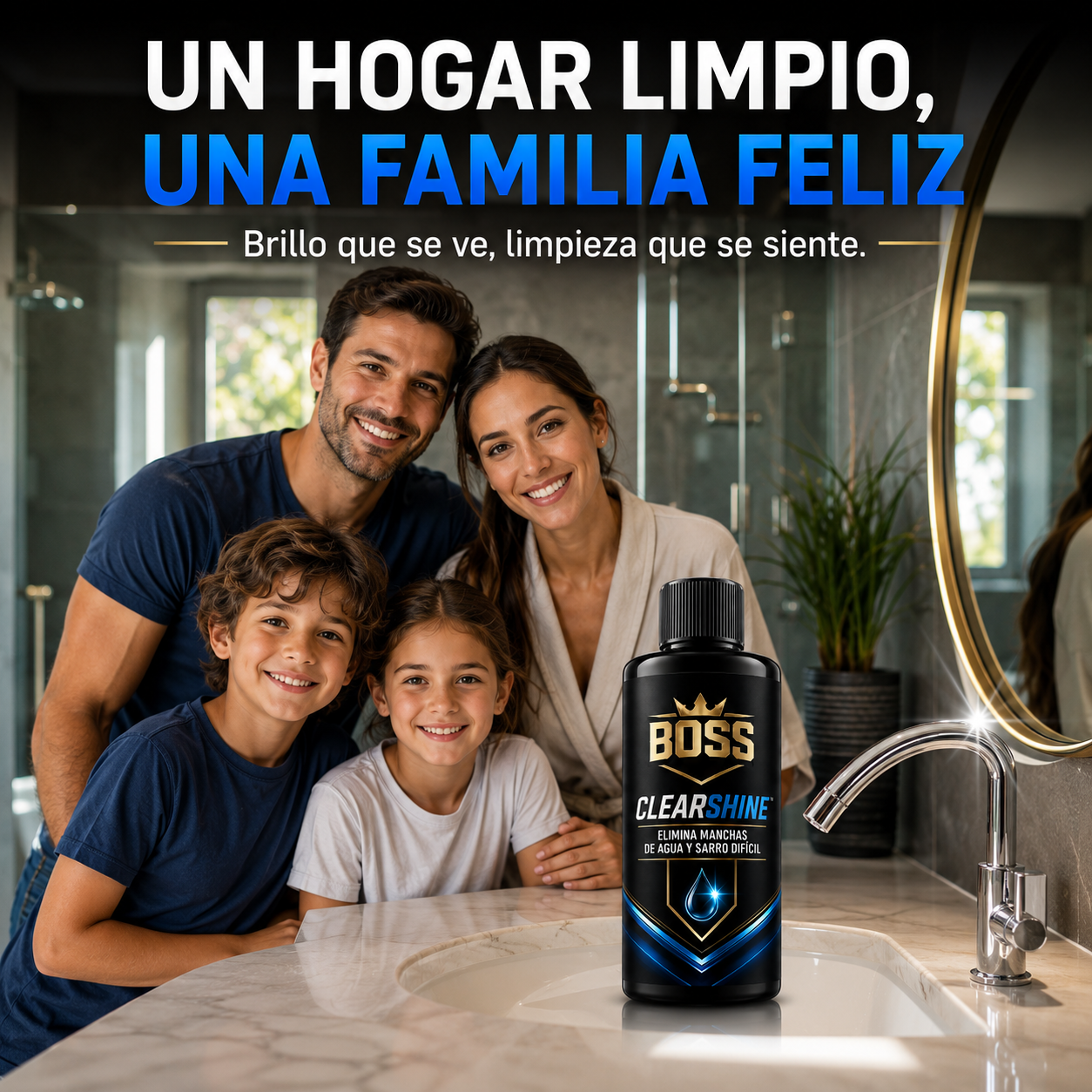 BOSS CLEARSHINE™ – Elimina Manchas de Agua y Sarro Difícil