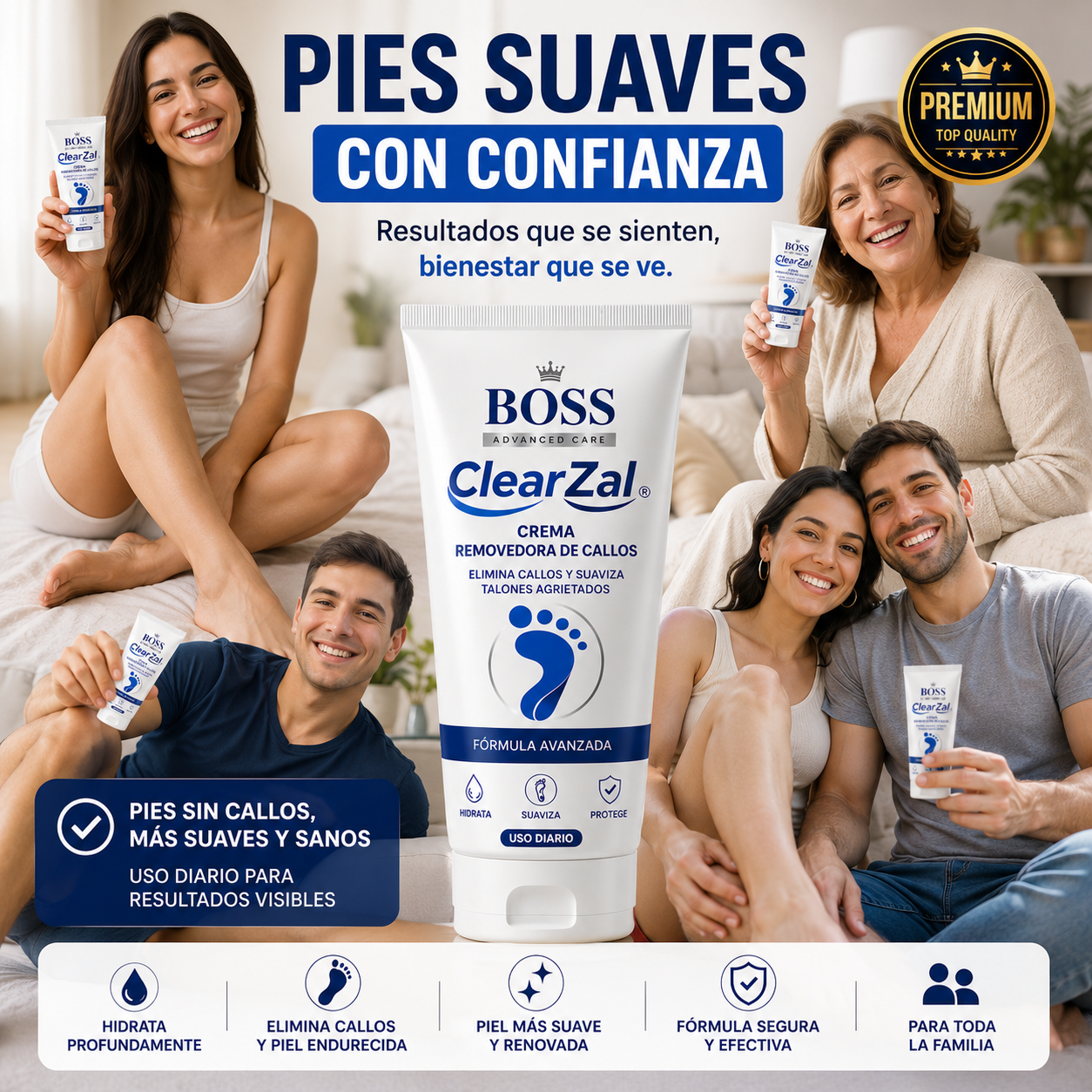 Crema ClearZal – Elimina Callos y Suaviza Talones Agrietados