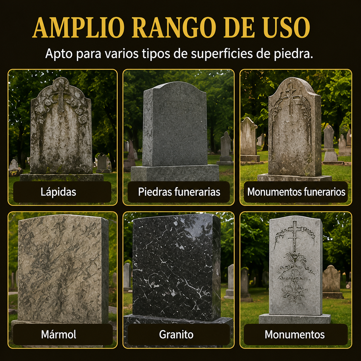 MEMORIAL CLEAN™-Recupera el brillo y apariencia de la lápida en minutos
