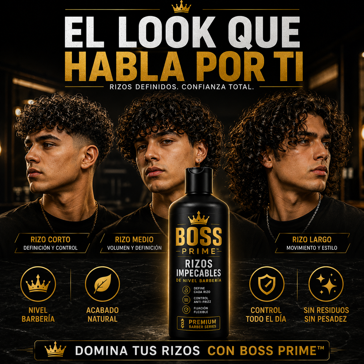 BOSS PRIME™ – Rizos Impecables de Nivel Barbería