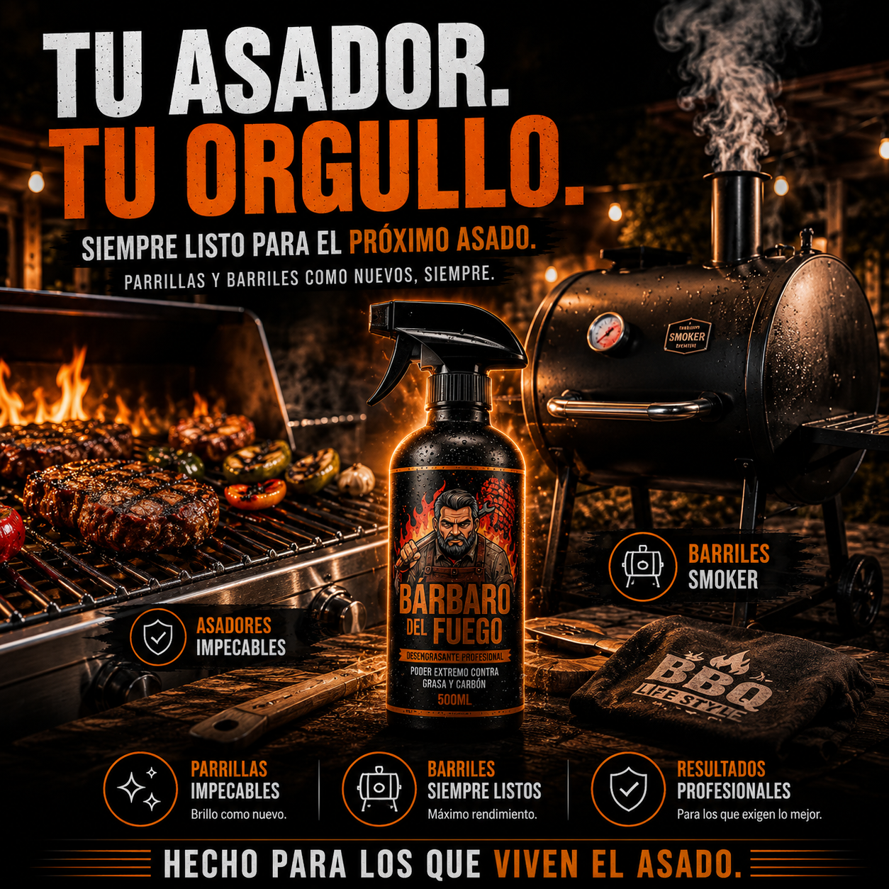 Barbaro Del Fuego-Eliminador De Grasa Carbonizada