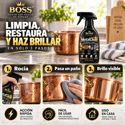 Spray MetalClean – Removedor Instantáneo De Latón y Cobre