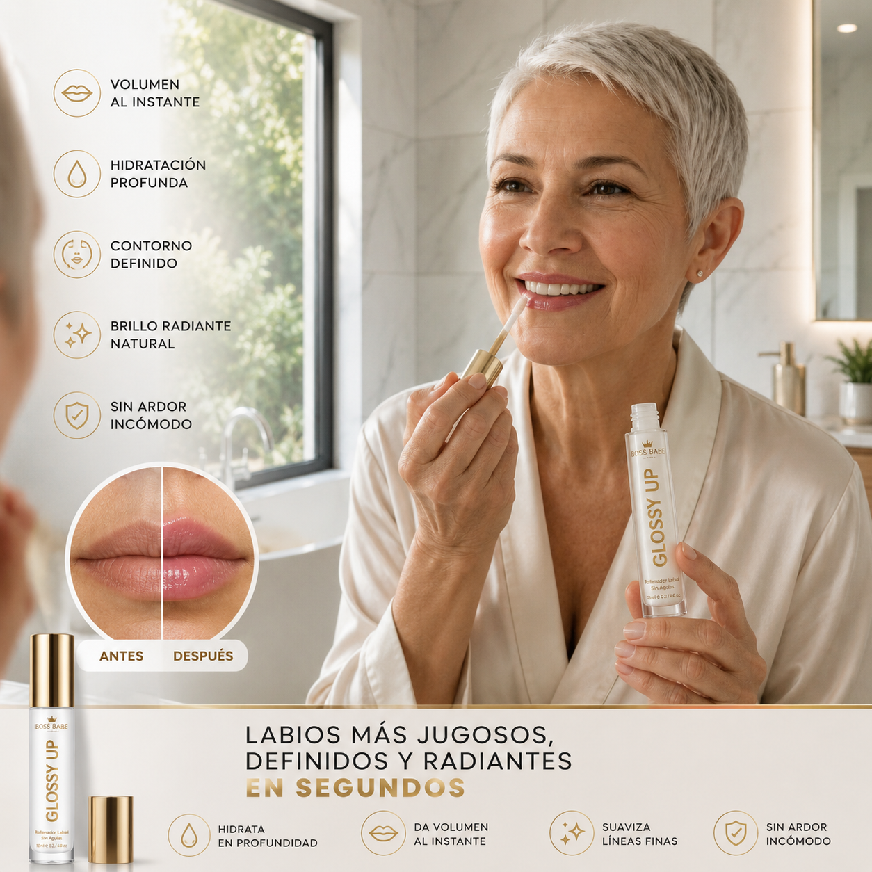 💋GLOSSY UP-Rellenador Labial Sin Agujas