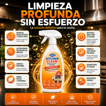 BOSS KITCHEN CLEAN™- Tecnología Desintegradora de Grasa