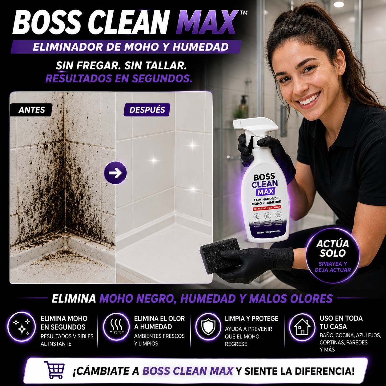 BOSS CLEAN MAX™-PODER ANTIMOHO DE NIVEL PROFESIONAL