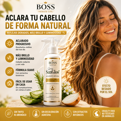 Spray SunGlow – Aclara tu Cabello de Forma Natural ⭐