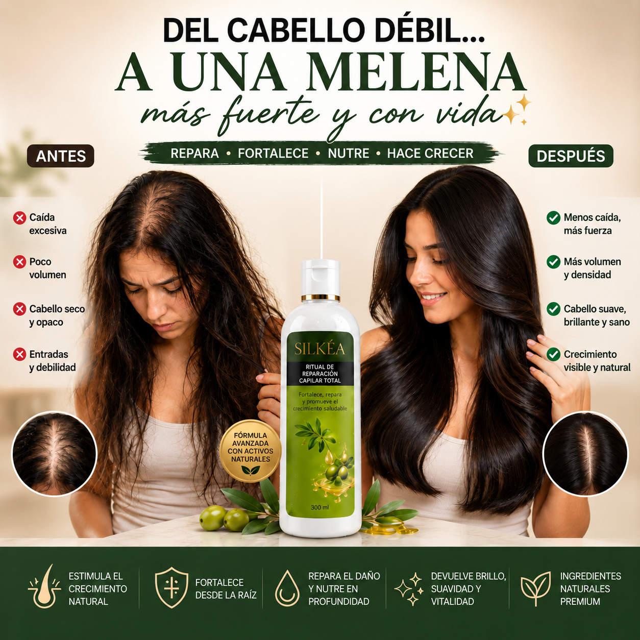 SILKÉA-Tratamiento Herbal de Recuperación Capilar