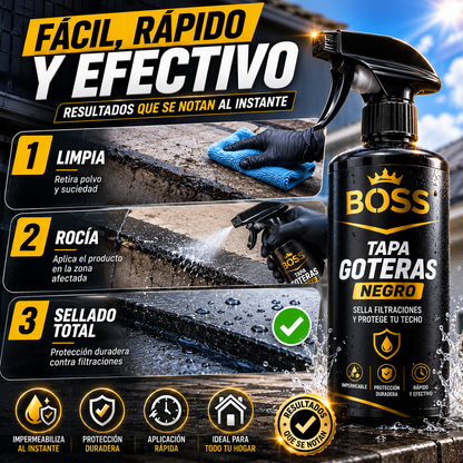 Tapa Goteras Negro – Sella Filtraciones y Protege tu Techo