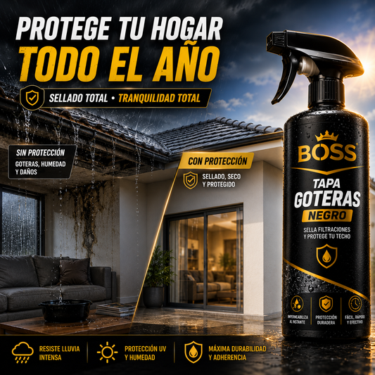 Tapa Goteras Negro – Sella Filtraciones y Protege tu Techo