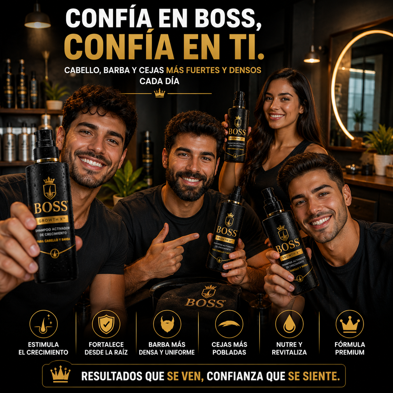 BOSS GROWTH X™ – Activador de Crecimiento para Cabello y Barba