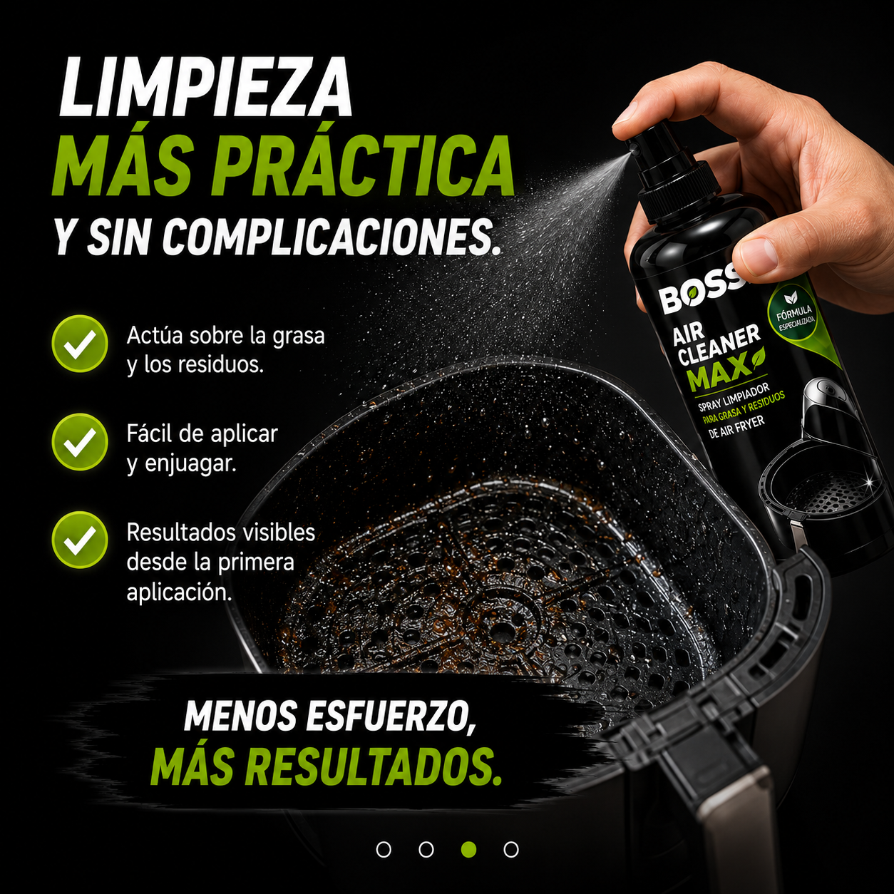 AIR CLEANER MAX | Spray limpiador para grasa y residuos de Air Fryer