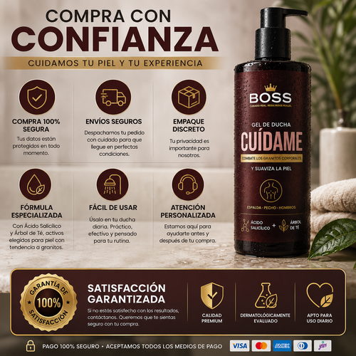 BOSS CUÍDAME — Gel de Ducha Anti-Granitos