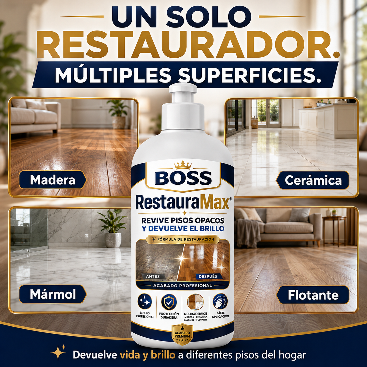RestauraMax® – Revive Pisos Opacos y Devuelve el Brillo