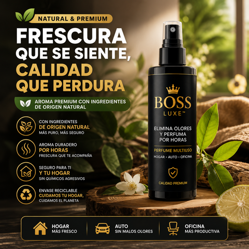BOSS LUXE™ – Elimina Olores y Perfuma por Horas