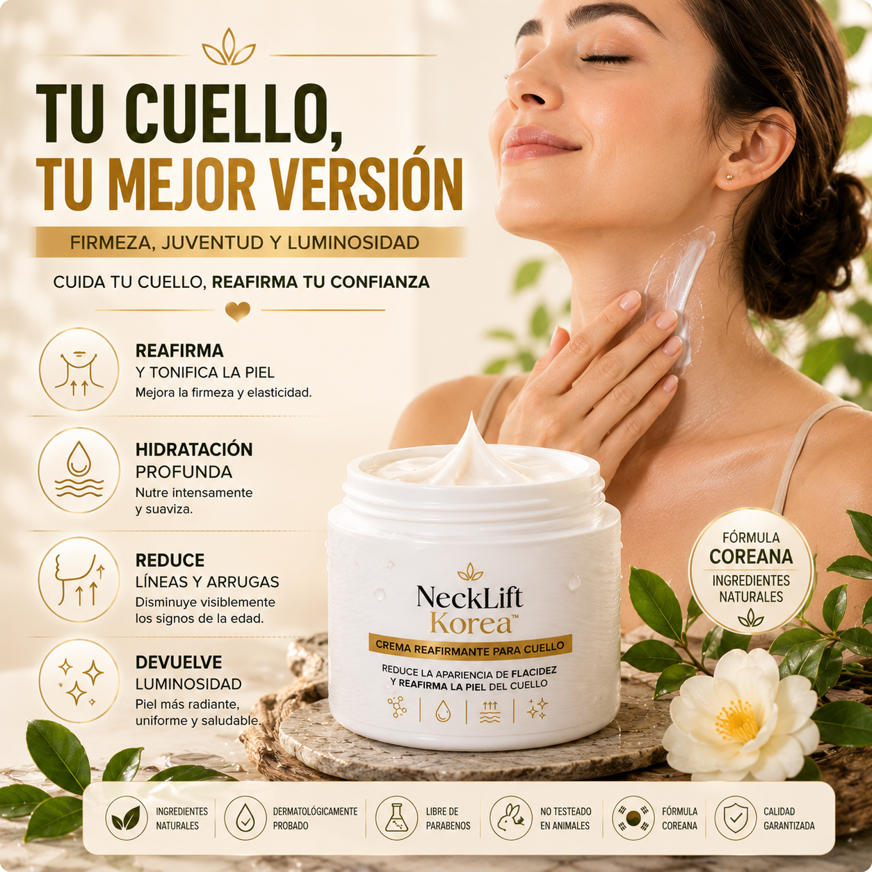 NeckLift Korea™ – Reduce la Apariencia de Flacidez y Reafirma la Piel del Cuello