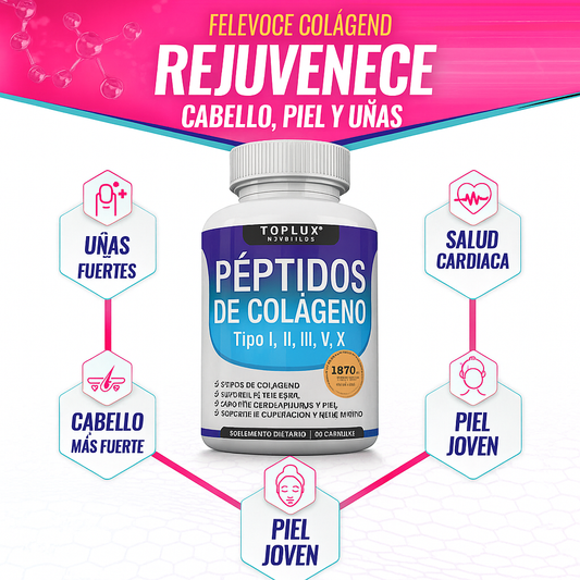 Colágeno Plus 5 en 1 – Piel, Cabello y Articulaciones