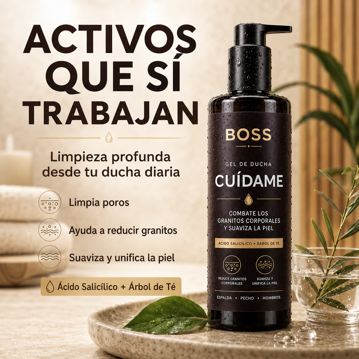 BOSS CUÍDAME — Gel de Ducha Anti-Granitos