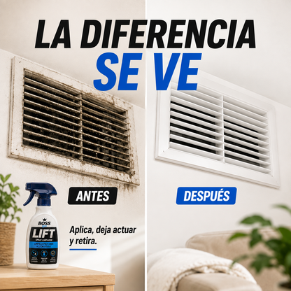 BOSS LIFT | Spray limpiador para ventiladores, rejillas y aire acondicionado