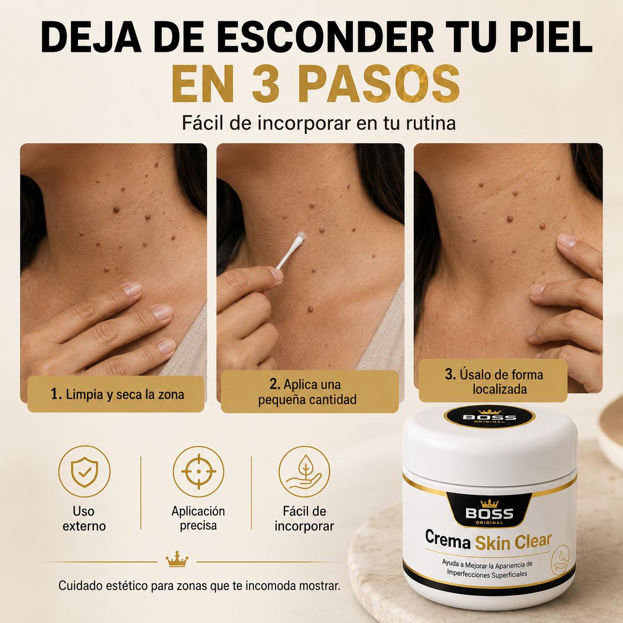 Crema Skin Clear – Ayuda a Mejorar la Apariencia de Imperfecciones Superficiales