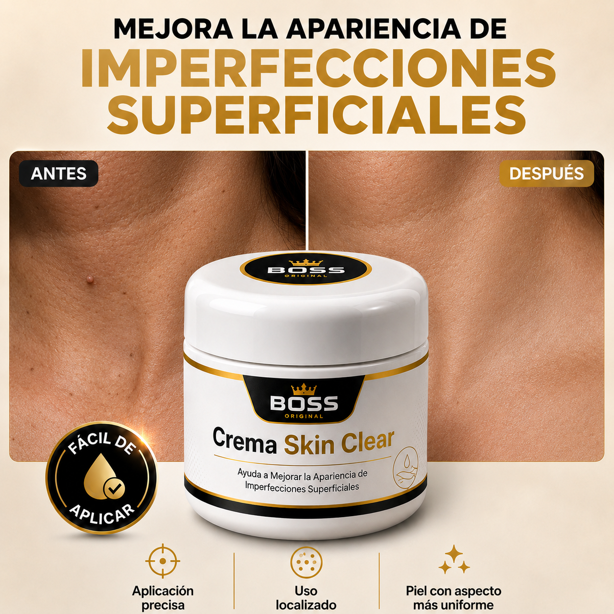Crema Skin Clear – Ayuda a Mejorar la Apariencia de Imperfecciones Superficiales