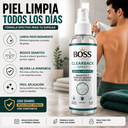 ClearBack Spray – Ayuda a Reducir Granitos y Puntos Negros en la Espalda