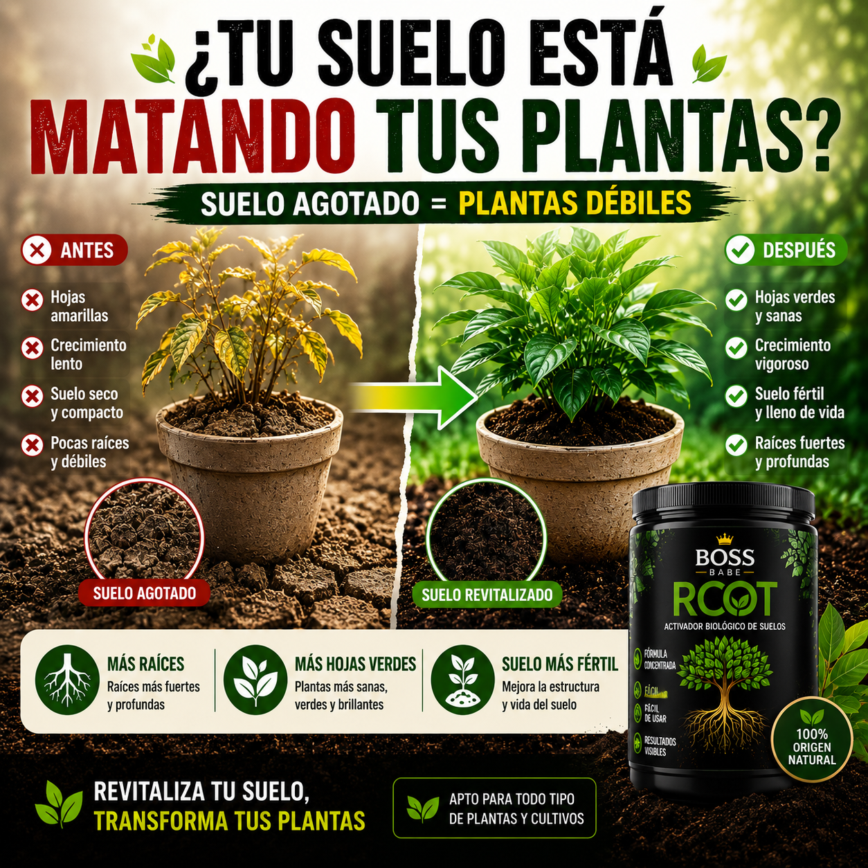 Boss Root-Recupera Tus Plantas Desde la Raíz