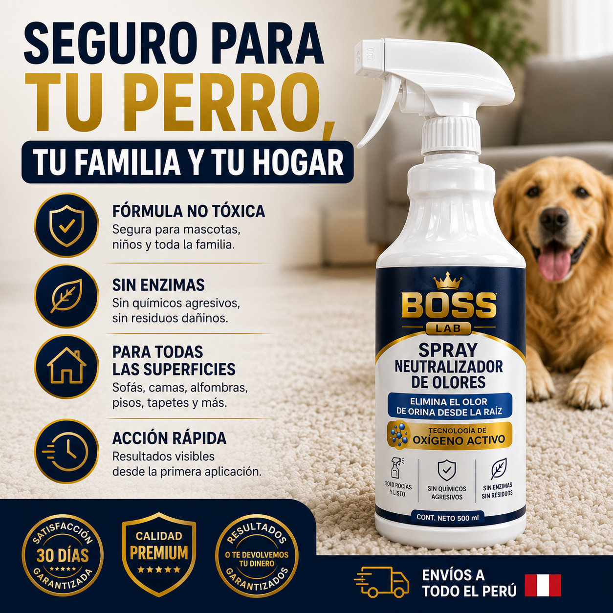 Spray Neutralizador de Olores – Elimina el Olor de Orina desde la Raíz