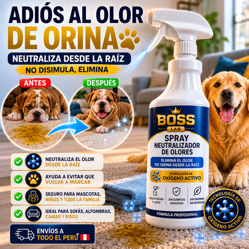 Spray Neutralizador de Olores – Elimina el Olor de Orina desde la Raíz
