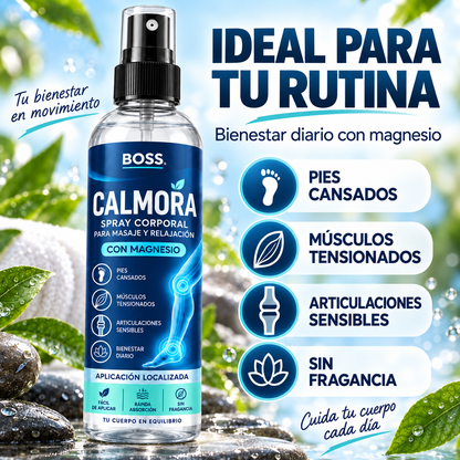 BOSS CALMORA - Spray corporal para masaje y relajación