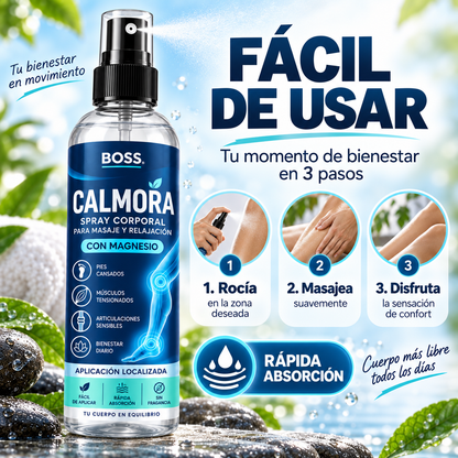 BOSS CALMORA - Spray corporal para masaje y relajación