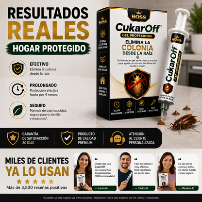 CukarOff® Gel Profesional – Elimina la Colonia Desde la Raíz