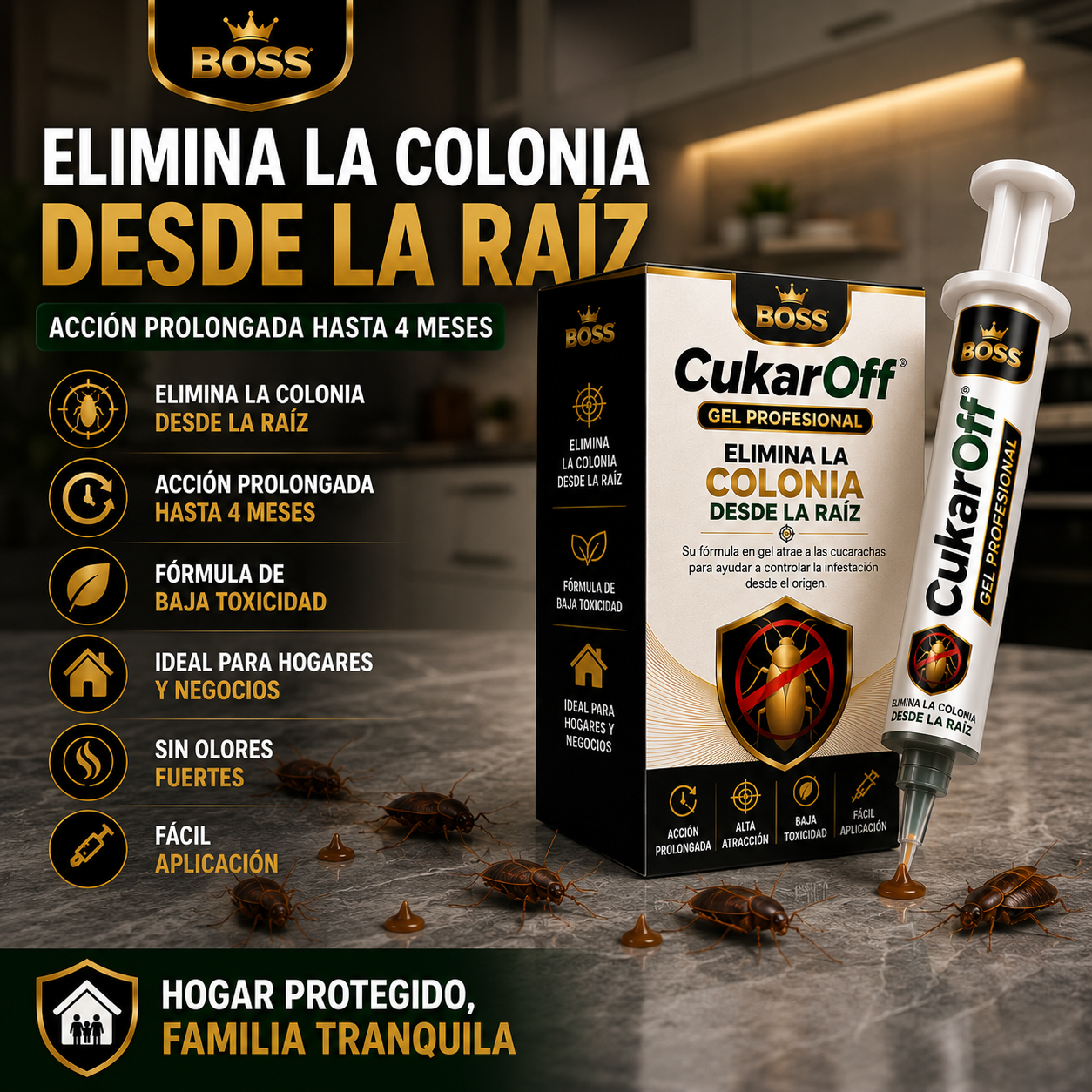 CukarOff® Gel Profesional – Elimina la Colonia Desde la Raíz