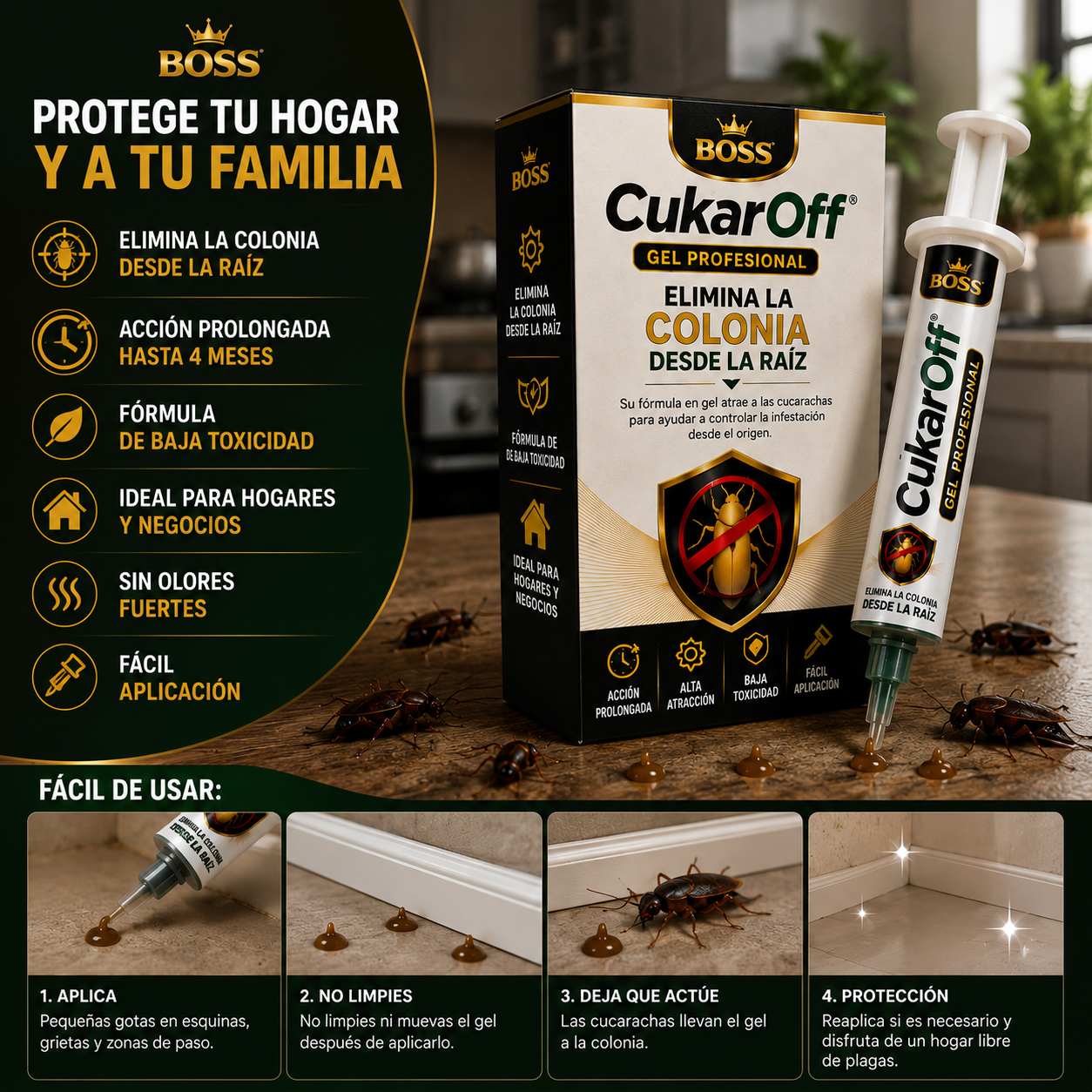 CukarOff® Gel Profesional – Elimina la Colonia Desde la Raíz