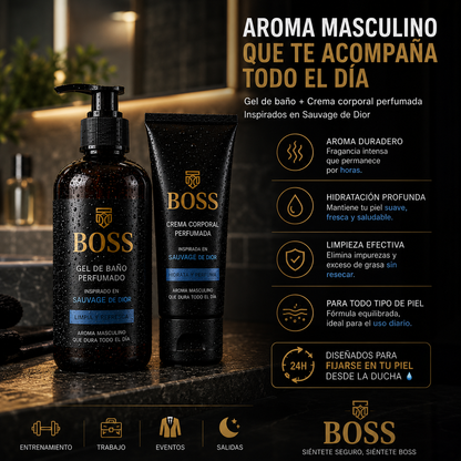 Kit de Baño para Hombres – Aroma Masculino que Dura Todo el Día