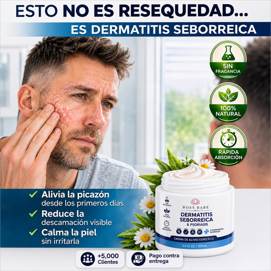 DERMATITIS SEBORREICA & PSORIASIS- Crema de Alivio Específico.