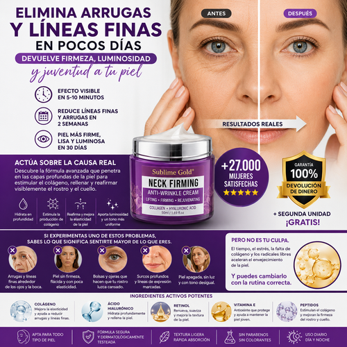 SUBLIME GOLD ANTI-WRINKLE FACE CREAM- Crema Facial Anti arrugas