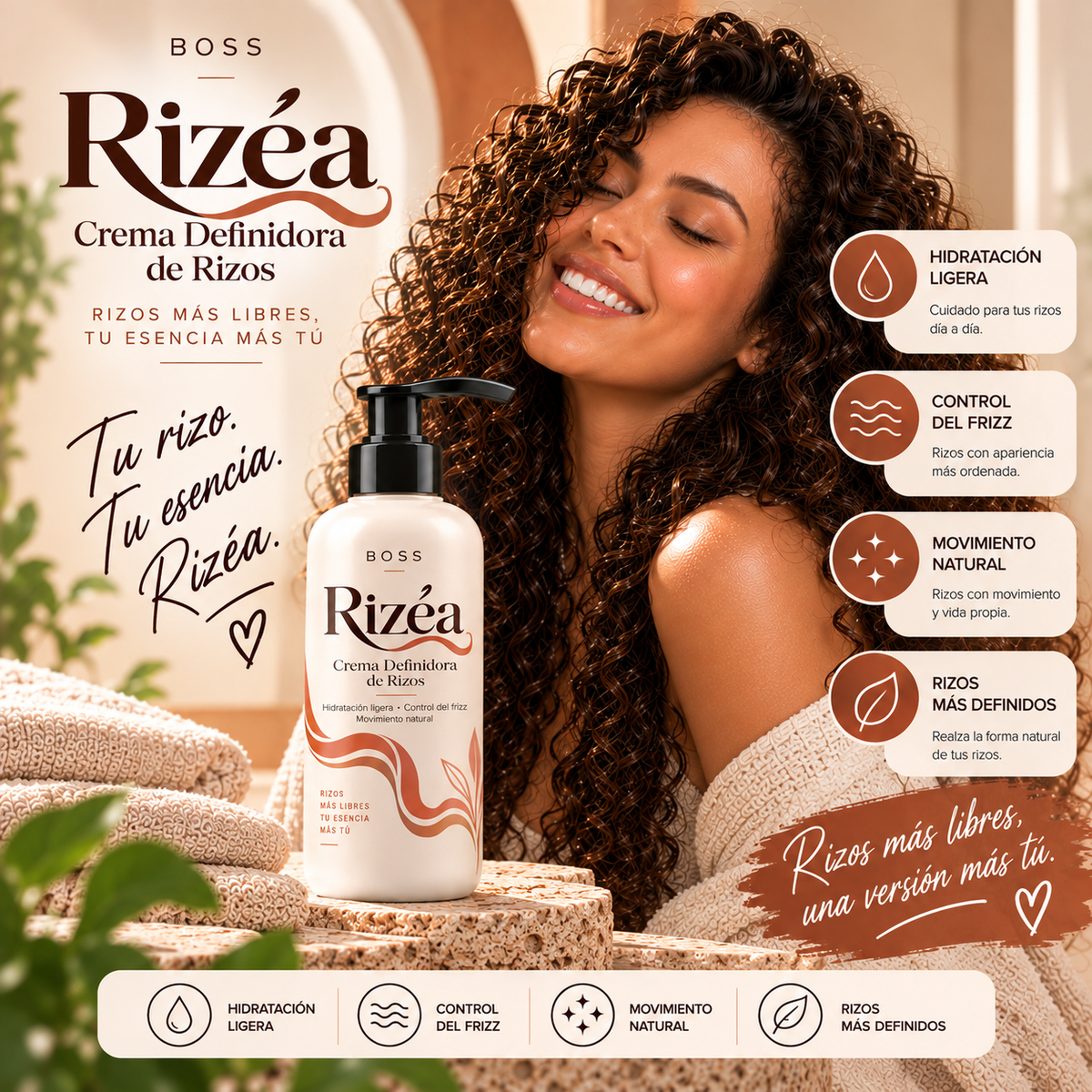 BOSS RIZÉA | Crema Definidora de Rizos