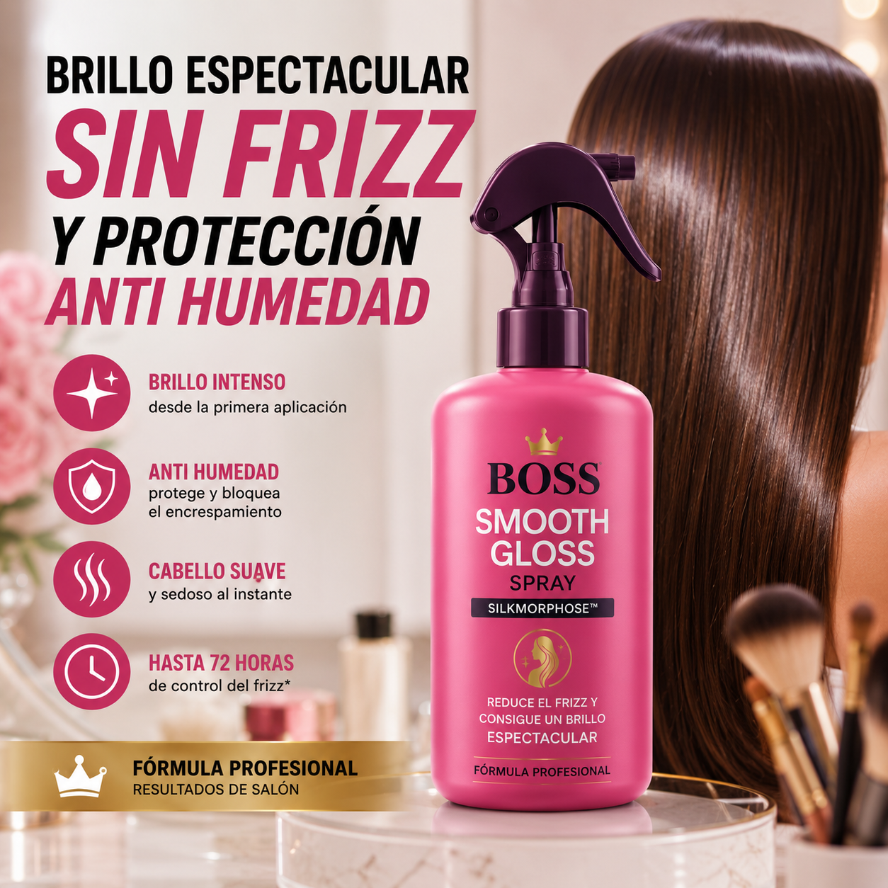 Smooth Gloss Spray – Reduce el Frizz y Consigue un Brillo Espectacular