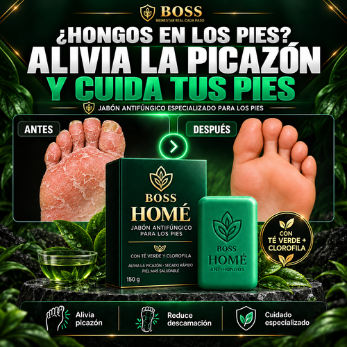 BOSS HOMÉ™ | Jabón Antifúngico para el Cuidado de los Pies