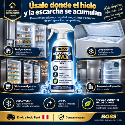 BOSS Descongela Max-Spray Descongelante y Neutralizador de Olores