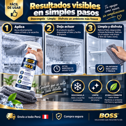 BOSS Descongela Max-Spray Descongelante y Neutralizador de Olores