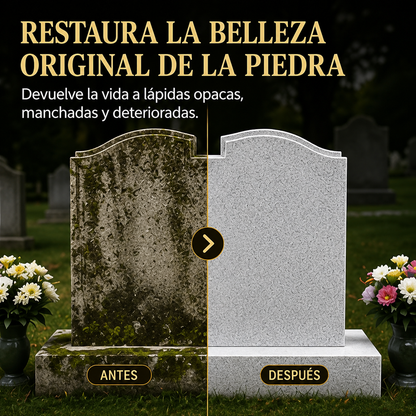 MEMORIAL CLEAN™-Recupera el brillo y apariencia de la lápida en minutos