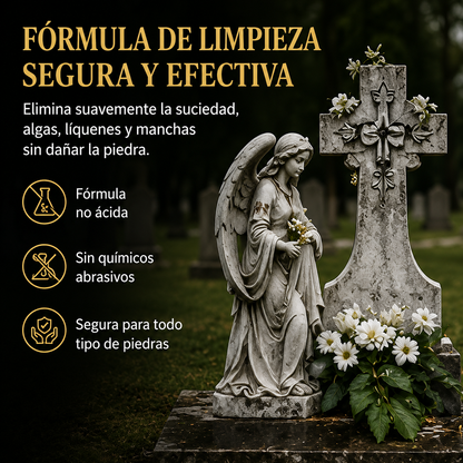 MEMORIAL CLEAN™-Recupera el brillo y apariencia de la lápida en minutos