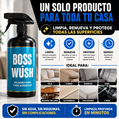 BOSS WUSH | Limpia Tus Muebles en Seco y en Minutos
