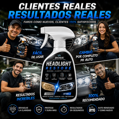 BOSS Headlight Restore – Restaura y Recupera Faros Opacos