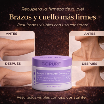 GoPure Cream-Recupera la firmeza de tus brazos y cuello sin cirugía