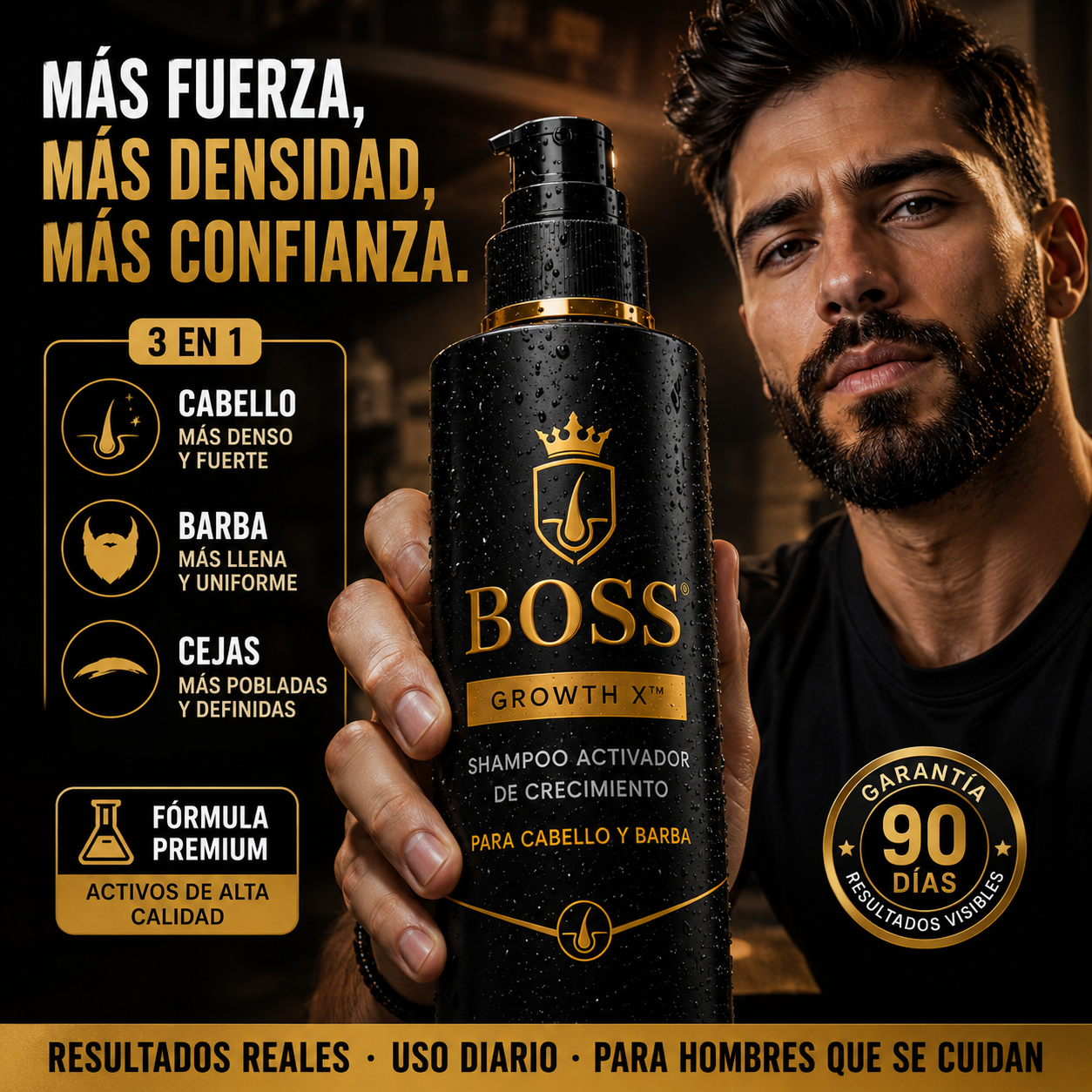 BOSS GROWTH X™ – Activador de Crecimiento para Cabello y Barba