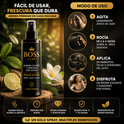 BOSS LUXE™ – Elimina Olores y Perfuma por Horas