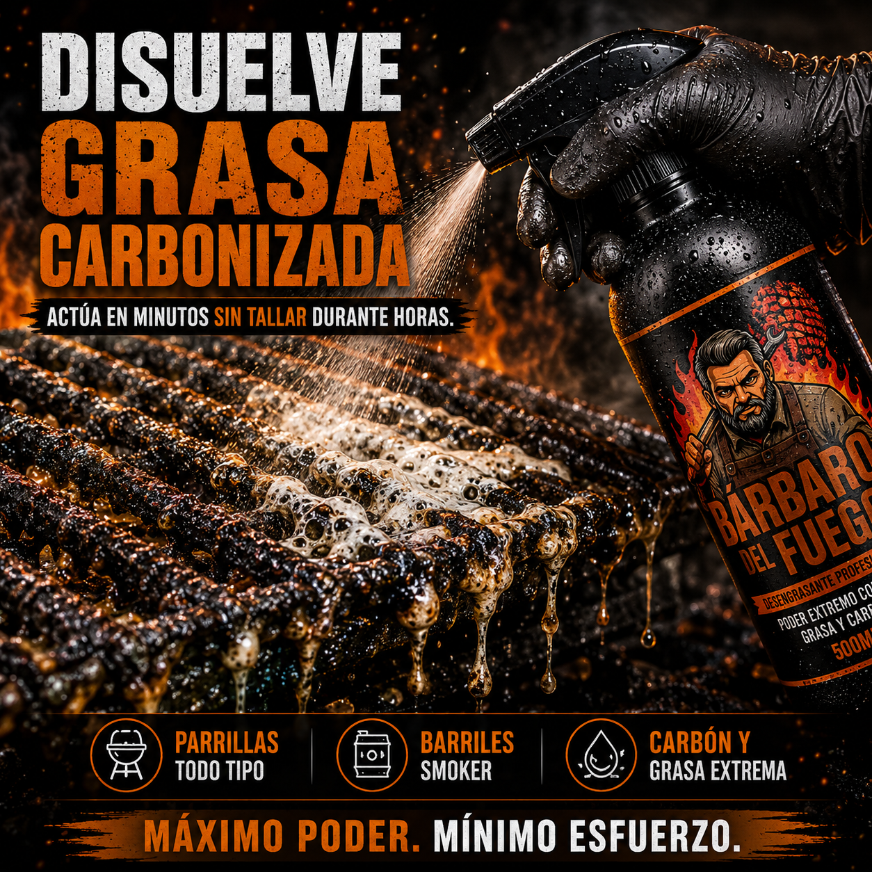 Barbaro Del Fuego-Eliminador De Grasa Carbonizada