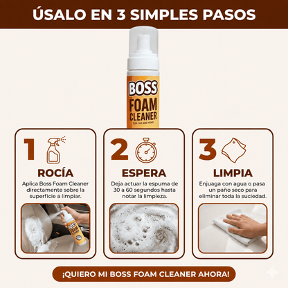 Boss FoamCleaner™ | Elimina manchas imposibles al instante sin esfuerzo